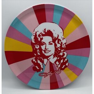 Dolly Parton 14" Round Melamine Serving Tray Collectors Item Dishwasher Safe